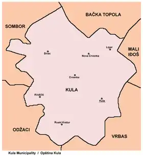 Map of Kula municipality