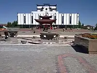 Kyzyl Theatre and prayer wheel