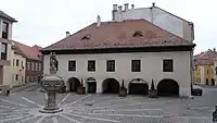 Orsolya Square and the Mary Fountain