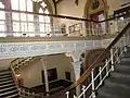 Staircase up to the main level of the hospital