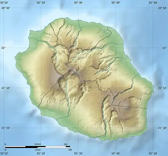 Map showing the location of Forêt du Tapcal