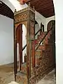 The late 17th-century minbar of the Lalla Aouda Mosque, on display at the museum