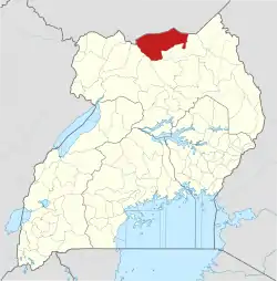 District location in Uganda