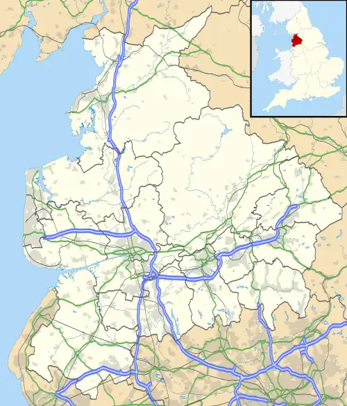 Bacup is in the south-eastern part of Lancashire, close to the eastern boundary of North West England. On this map Bacup is about one-seventh in from the eastern edge and one-third in from the southern edge.