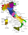 Main dialectal groups of Italy