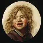 Laughing boy with a soap bubble, Slive catalog nr. 28