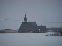 View of the village and church