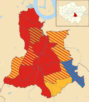 Lewisham 2010 results map