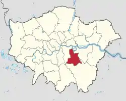 Lewisham shown within Greater London