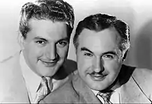 George Liberace (right) with his brother Liberace in 1953