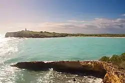 Los Morrillos Lighthouse on the western "morrillo".