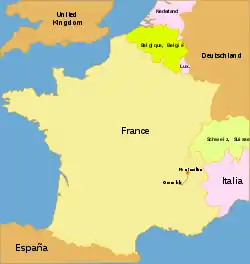 Position within France