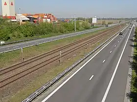 Picture of the A12 and the railway line 11