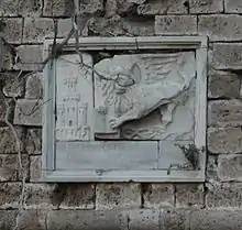 Lion of St. Mark in Othello Castle in Famagusta, Cyprus