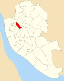 Map of the 1953 boundaries of Breckfield ward