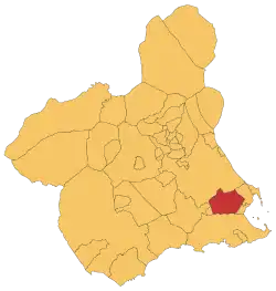 Location in Murcia