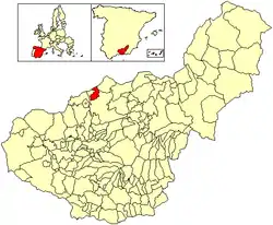 Location of Campotéjar