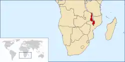 Location of Malawi