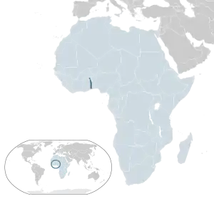 Location of Togo (dark blue)in the African Union (light blue)