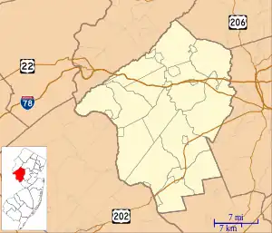 Pottersville is located in Hunterdon County, New Jersey