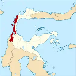 Location within Central Sulawesi