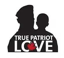 Logo of Canadian charity, True Patriot Love Foundation.