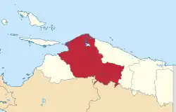 Location in Papua Province