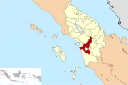 Location of South Tapanuli in North Sumatra