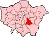 Location of the London Borough of Lewisham in Greater London