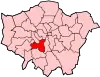 Location of the London Borough of Wandsworth in Greater London