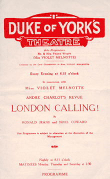 playbill for the show