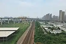 The railway in east Zhengzhou