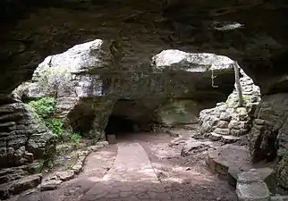 Longhorn Cavern constructed entrance