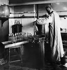 Image 29Louis Pasteur experimenting on bacteria, c. 1870 (from History of medicine)