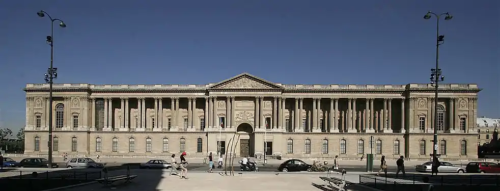 The 183-metre long east façade in 2005