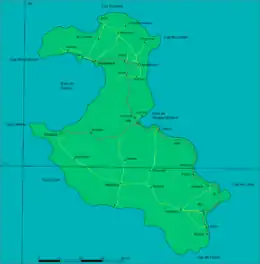 Map of Lifou island