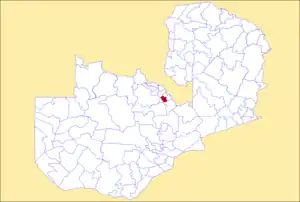 District location in Zambia