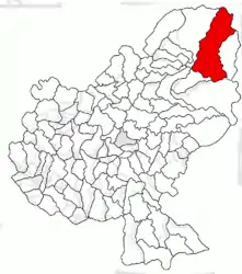 Location in Mureș County