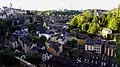 View of the Luxembourg center cityscape from Cité Judiciaire