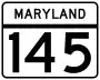 Maryland Route 145 marker