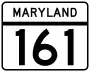 Maryland Route 161 marker