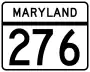 Maryland Route 276 marker