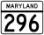 Maryland Route 296 marker