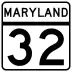 Maryland Route 32 marker