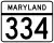 Maryland Route 334 marker