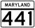 Maryland Route 441 marker