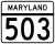 Maryland Route 503 marker