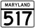 Maryland Route 517 marker