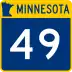 Trunk Highway 49 marker