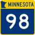 Trunk Highway 98 marker